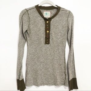 Free People Heather Green Long Sleeve